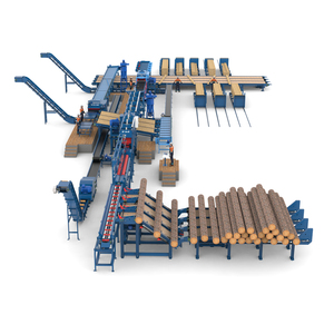 Лесопильная линия Сибирь с возвратом необрезной доски