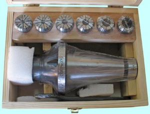 Патрон Цанговый с хв-ком 7:24-50 ГОСТ 25827 исп.1 М24х3.0 с набором цанг ER32 из  6шт (6-20мм) "CNIC"