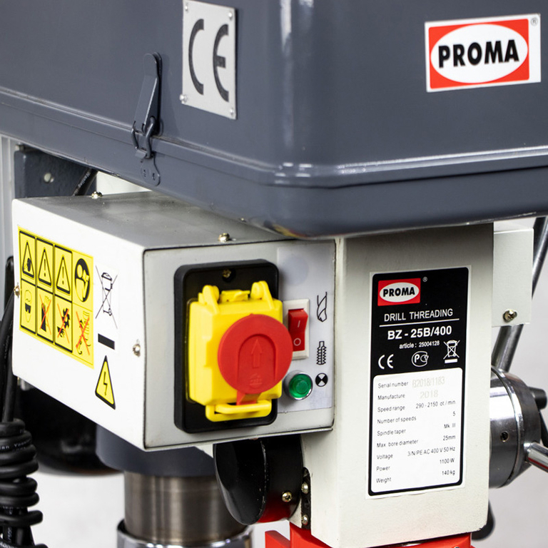 Промышленный сверлильный станок с функцией резьбонарезания Proma BZ-25B/400 (25004128)