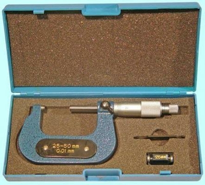 Микрометр Гладкий МК- 50   25- 50 мм (0,01) тв.сплав "CNIC" (ОМ1811-2) (повреждена упаковка)