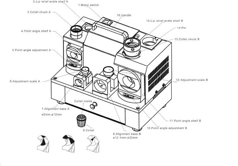 Partner PP-30 NEW - станок для заточки спиральных сверл par103401