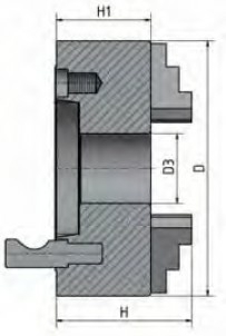 Трехкулачковый токарный патрон Optimum 315 мм  Camlock ASA D1-8"