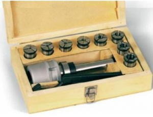 Патрон Фрезерный с хв-ком КМ3 (М12х1,75) с набором цанг-втулок SC32 из 7шт (6-25мм) "CNIC"