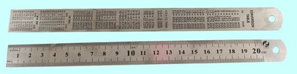 Линейка Металлическая  150х18х0.7 мм с двухсторонней шкалой "CNIC" (YX01-015AT)