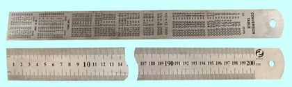 Линейка Металлическая 2000х40х1.8 мм с двухсторонней шкалой "CNIC" (YX01-015AT)
