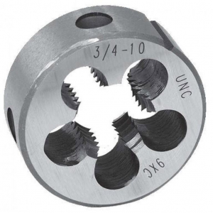 Плашка Дюймовая 2 3/4"-4 UNC 60° 9ХС 4 нитки/дюйм  dнар.120мм "CNIC"