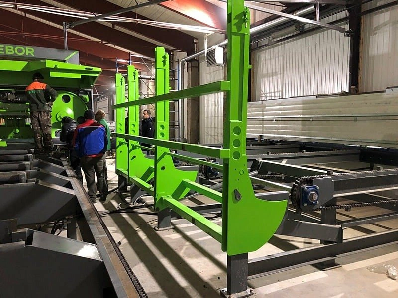 Автоматизированная эстакада для ленточных горизонтальных пилорам MEBOR MLD