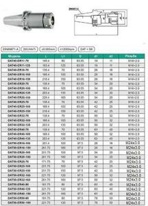 Патрон Цанговый с хв-ком 7:24-40 ГОСТ 25827 исп.2  для станков с ЧПУ под цанги ЕR25 (DAT40-ER25-100) "CNIC"