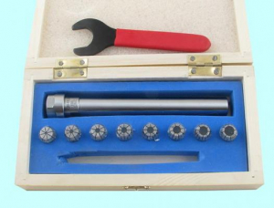 Патрон Цанговый с хв-ком цилиндрическим С20 с набором цанг ER16 из  8шт d3-10мм (150L-ER16-8PCS) "CNIC"