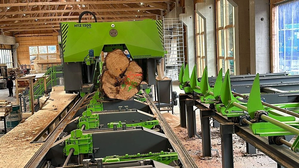 Горизонтальная широколенточная пилорама MEBOR HTZ-1300 PLUS