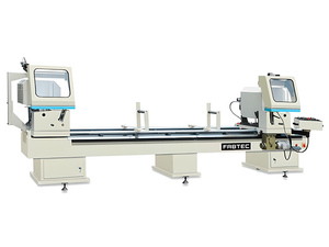 Двухголовый полуавтоматический пильный станок LJZ2-450х3700 для резки профиля из алюминия и ПВХ