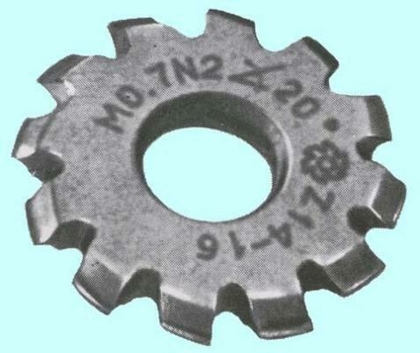 Фреза m 1,5 №4 55х22х5,5 9ХС  20 град ,Z=14