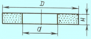 Круг ПП 350х 40х127 64С 40 СМ2  (GC F46 L) (ВАЗ)