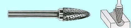 Борфреза тв.спл. гипербол.со сфер.торц.  d 6х18х6х65 R1,5 Х-образн.насечка (F06 18Х06) "CNIC"