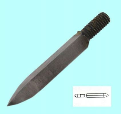 Лезвие трехгранное D25 Р6М5 хвостовик М5 "CNIC"