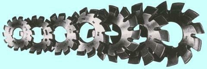 Фреза m 0,7 (комплект из 8шт), 32x13мм Р18, 20 град  Z=12