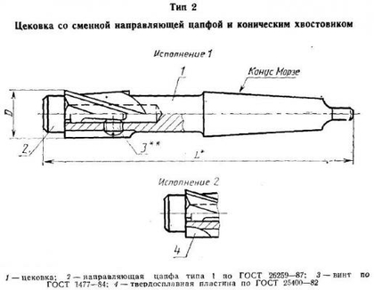 Цековка D 29,0 х d22,0х180  к/х со сменной направляющей цапфой КМ3