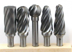 Набор борфрез тв. сплав. из  5шт. D12х(10-28)х6мм спиральная крупная насечка (CSS05-1005A) "CNIC"