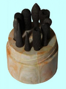 Набор борфрез Р6М5 из 10шт. d(6-10)х(8-28)х6мм (трещины на крышке футляра упаковки)