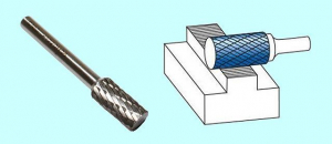 Борфреза цилиндрическая  d10х20х6х65 Р6М5 Х-образн. насечка "CNIC" (А10 20М06)
