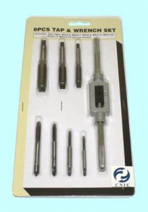 Набор из  7 штук метчиков М3-М12 9ХС + вороток в блистере (8 позиций) SS008-3 "CNIC"