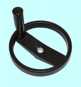 Маховик 160х16х48х5мм (DxdxHxb) с  2-мя спицами, алюминий "TLX" с откидной ручкой