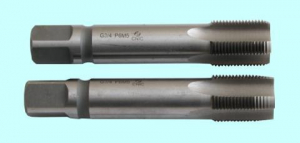 Метчик G 2" Р6АМ5 трубный цилиндрический, м/р. комплект из 2-х шт. (11 ниток/дюйм) ГОСТ 3266 "CNIC"