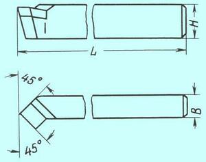 Резец Проходной отогнутый 16х16х100 тв.сплав (без маркировки)