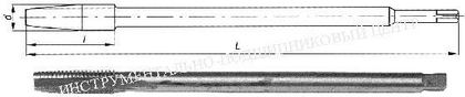Метчик Гаечный М12 х1,25 Р6М5 (без маркировки марки стали)