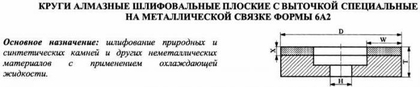 Круг алмазный 6А2 (плоский с выточкой) 100х3х3х25х32 АСР 125/100 100% Б1 12,1 карат