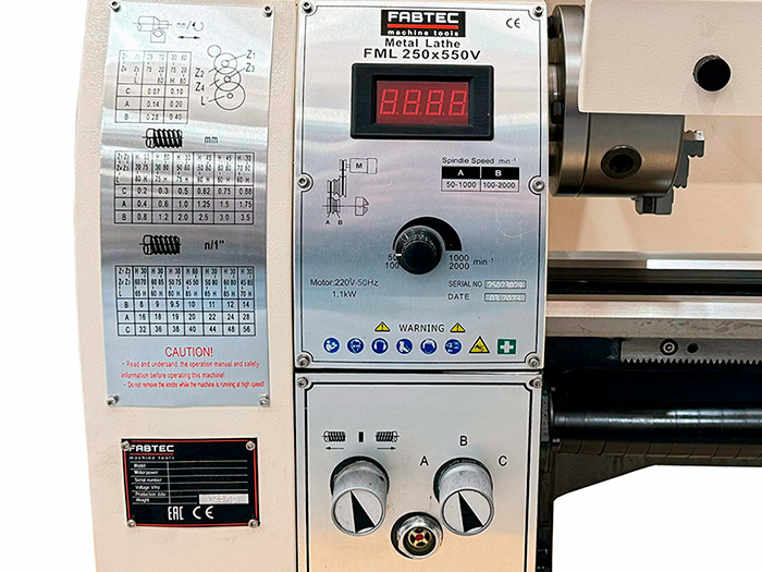 Токарный станок FML 250х550 V с плавной регулировкой скорости