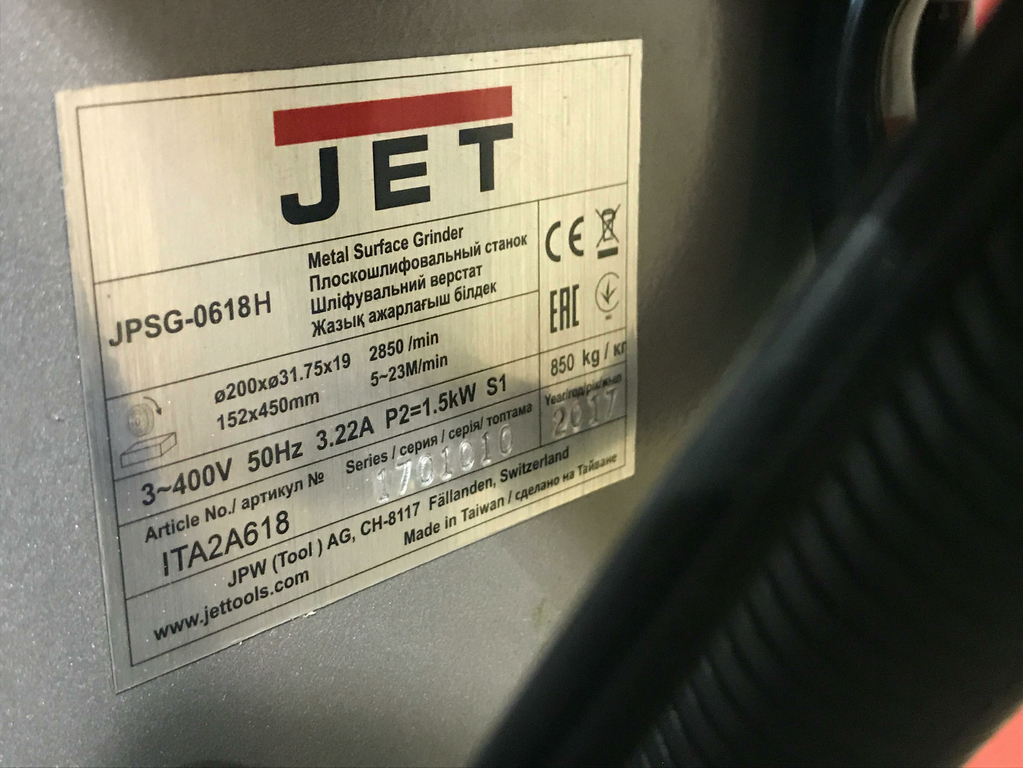 Плоскошлифовальный станок Jet JPSG-0618H (ITA2A618)