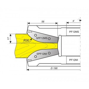 Фреза для обработки профиля филенки PF12M
