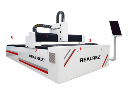 Оптоволоконный лазерный станок для резки металла  RealRez  OFL 6000 Вт