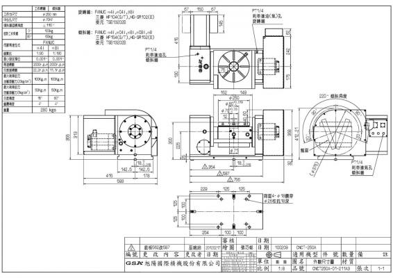 Двухосевой поворотный стол с наклоном от ЧПУ CNCT-250 GSA+