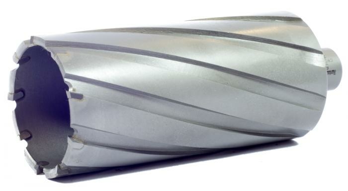 Сверло 57x100 с напаянными твердосплавными пластинами (глубина сверления 100 мм)