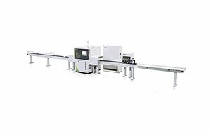 Автоматический торцовочный станок с функцией вырезки дефектов и оптимизации JANGJA AM8424 / EM8441