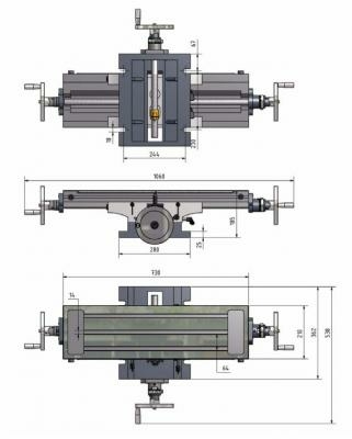 Координатный стол Optimum КТ210 (730х210 мм)