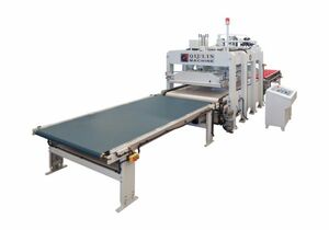 Линия прессования на базе проходного гидравлического горячего пресса Shanxi Quilin Machinery BY624х8/16