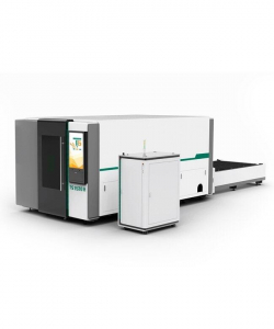 Станок лазерной резки по металлу с защитной кабиной и сменным столом FIBER TS 1530 H 4000 Вт (сварная станина из листового металла)