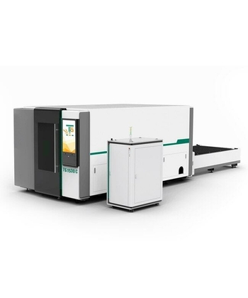Станок лазерной резки по металлу с защитной кабиной и сменным столом FIBER TS 1530 C 1000 Вт (чугунная станина)